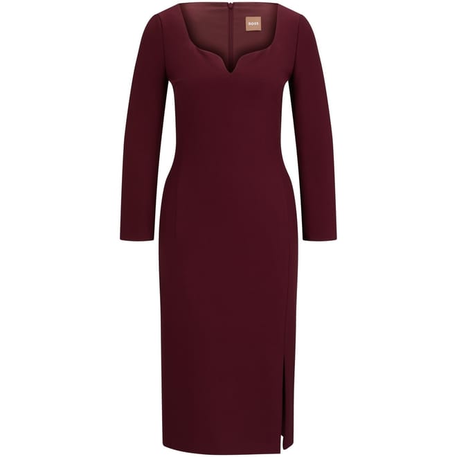 Dihera Sweetheart Neck Midi Wrap Dress