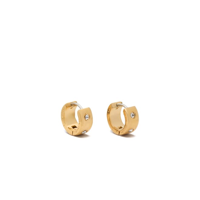 Zirconia Chunky Huggie Hoop Earrings