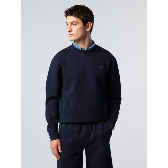Regular Fit Crew Neck Logo Print Sweatshirt