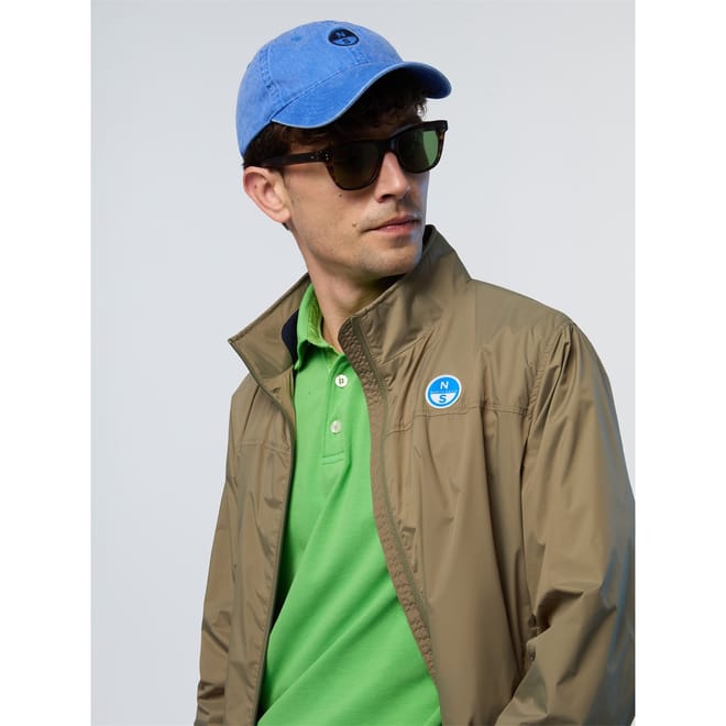 Sailor Mock Neck Ribbed Cuff Bomber Jacket