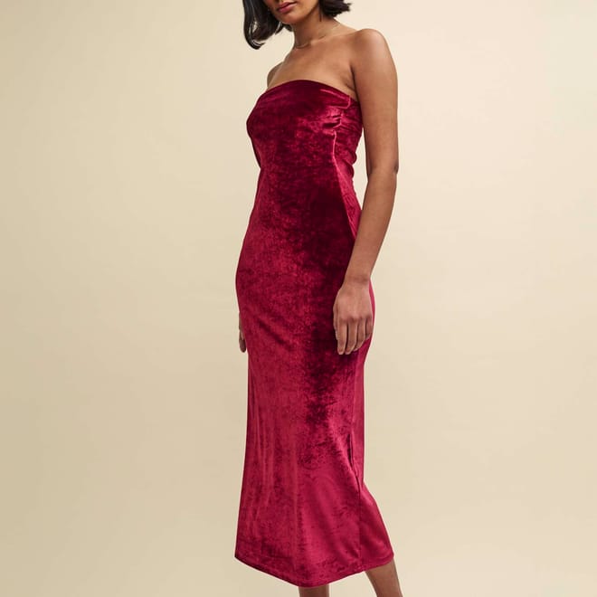 Velvet Bandeau Dress