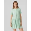 Bumpy Crew Neck Mini A-Line Dress