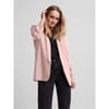 Solid Patterned Shawl Collared Three Quarter Sleeve Blazer