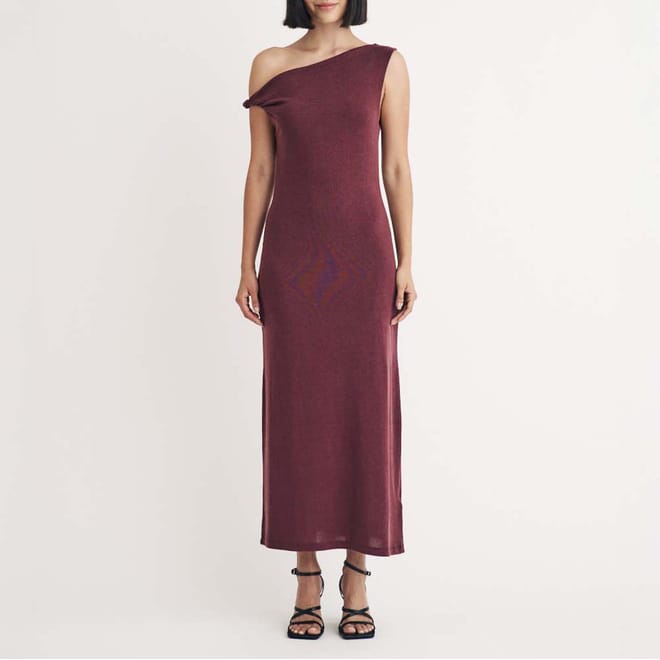 Andrea Twist Shoulder Midi Dress