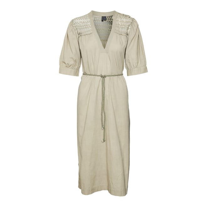 Louisa V-Neck Midi A-Line Dress