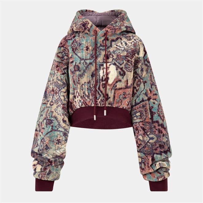 Cropped Hooded Relaxed Fit Sweatshirt