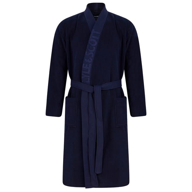 Jacquard Text Dressing Gown