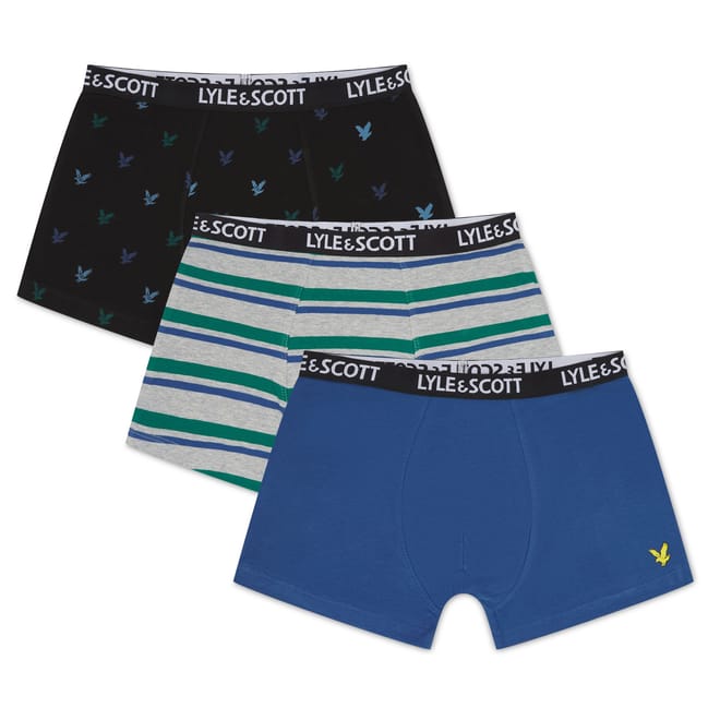 Juniors 3 Pack of Mixed Trunks
