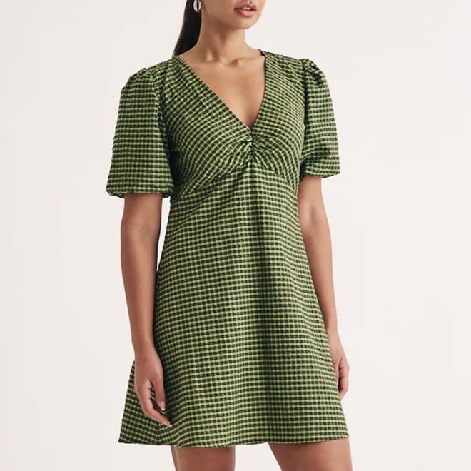 Liza Gingham Mini Dress