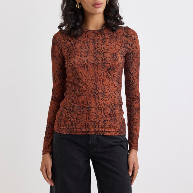 Spencer Animal Print Long Sleeve Top