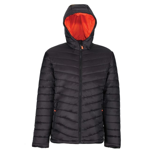 Side Zipper Pocket Hooded Puffer Jacket