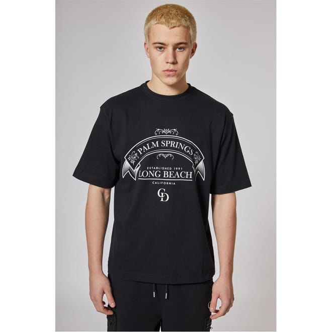Oversize Fit Lettering Crew Neck T-Shirt
