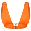 Plunging Neck Metal Embellished Bikini Top