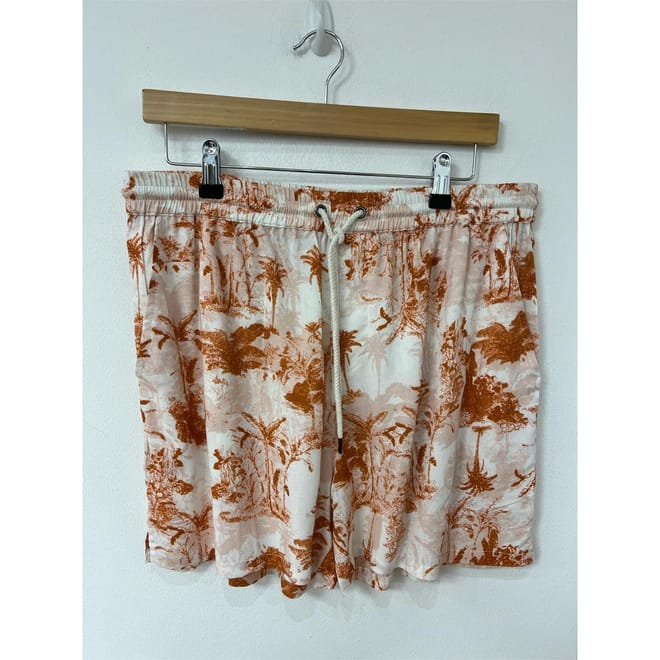 Drawstring Floral Bermuda Shorts