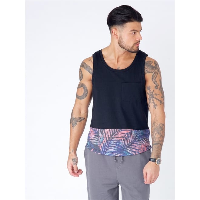 Print Panel Regular Fit Tank