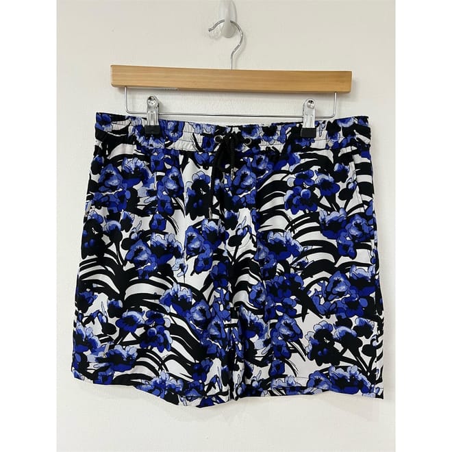 Drawstring Floral Bermuda Shorts