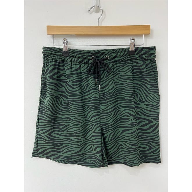 Zebra Patterned Bermuda Shorts
