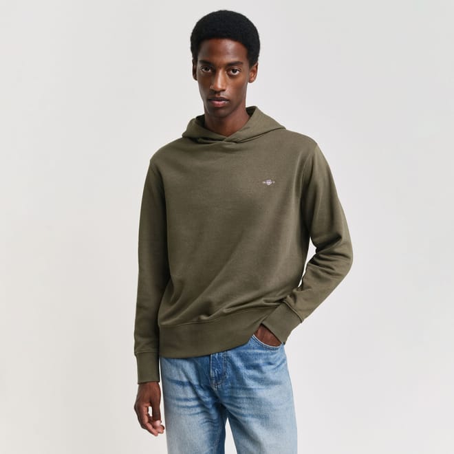 Regular Fit Embroidered Archive Shield Hoodie