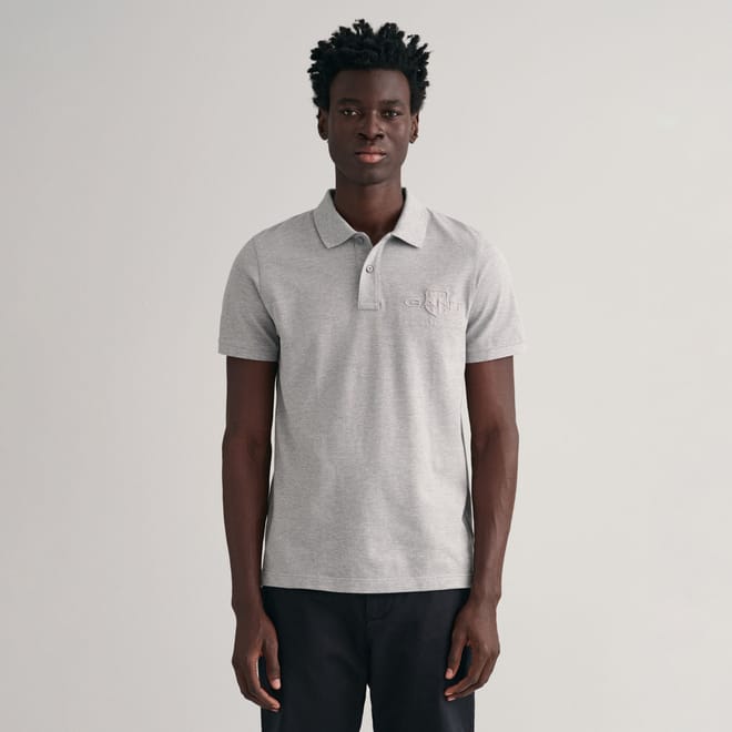 Tonal Shield Polo Shirt