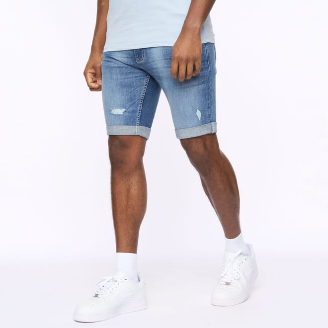 Riptrey Scratch Detail Denim Shorts