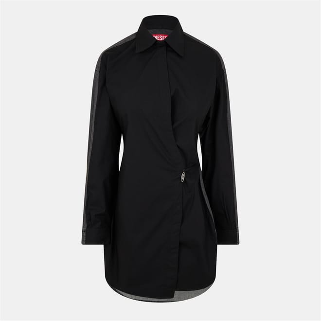 Elphi Collared Neck Hip Length Shirtdress