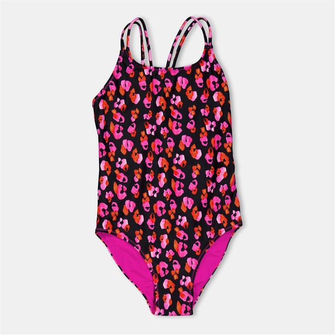 Cross Back All Over Print One Piece Swimsuit