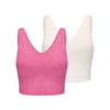 2 Pack Cropped Slim Fit Sports Bra