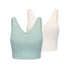 2 Pack Slim Fit Cropped Sports Bra