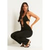 Cut Out Tie Front Jumpsuit