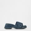 Sa Oval D Denim Slide Sandals