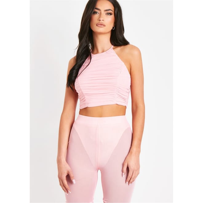 Halter Neck Ruched Top