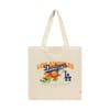 Fruit Patterned Tote with Logo