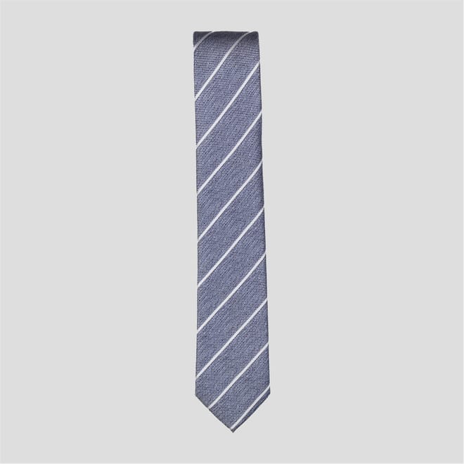 Silver Floral Tie