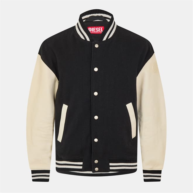 Franz Varsity Color Block Ribbed Cuff Jacket