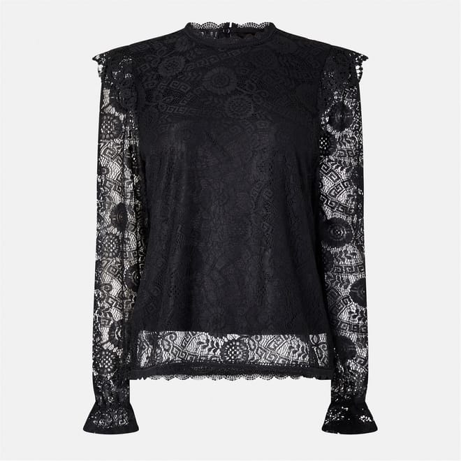 High Neck Regular Fit Blouse