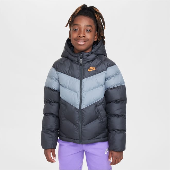 Hooded Color Block Puffer Jacket