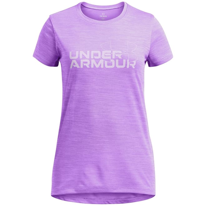 Armour Ua G Tech Twist Wdmk Logo Ss Gym Top Girls