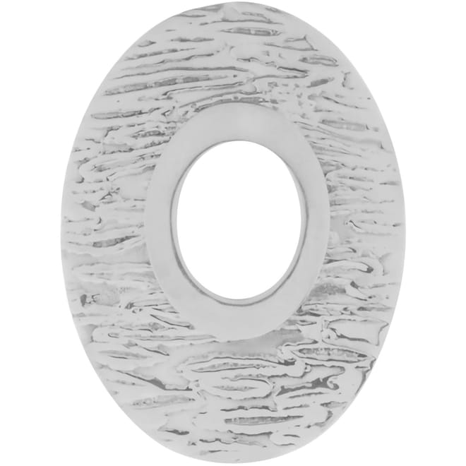 Textured Oval Hole Earrings