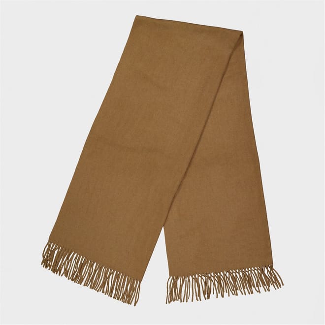 Solid Oblong Scarf with Fringe