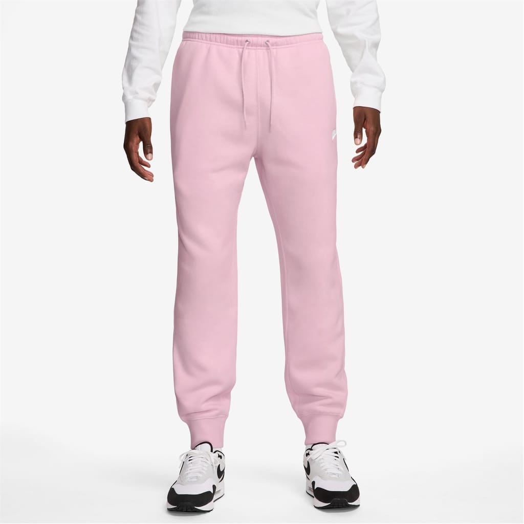 Pink Nike Mens Sportswear Club Fleece Jogging Pants Get The Label