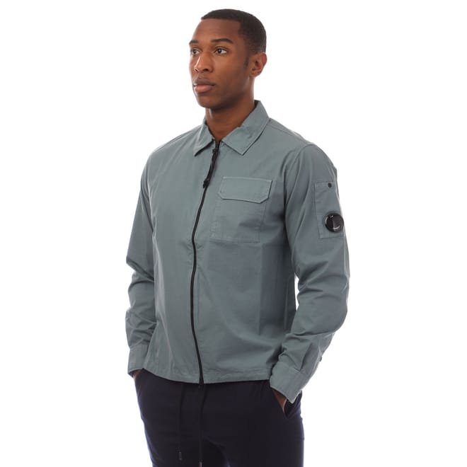 Organic Gabardine Full Zip Overshirt