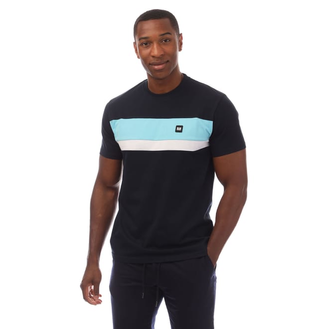 Mens Crossword Colour Block T-Shirt