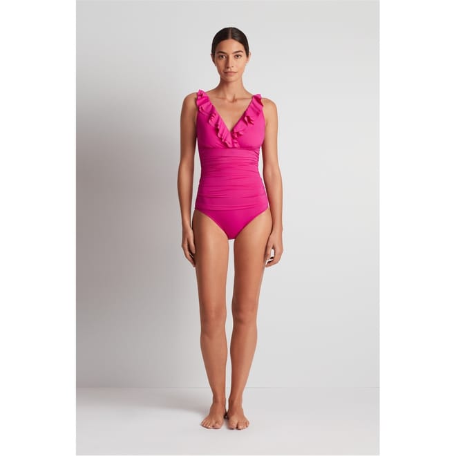 Regular Fit V-Neck One Piece Swimsuit