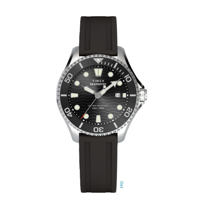 Water Meridian Dive Rubber Strap Analogue Watch