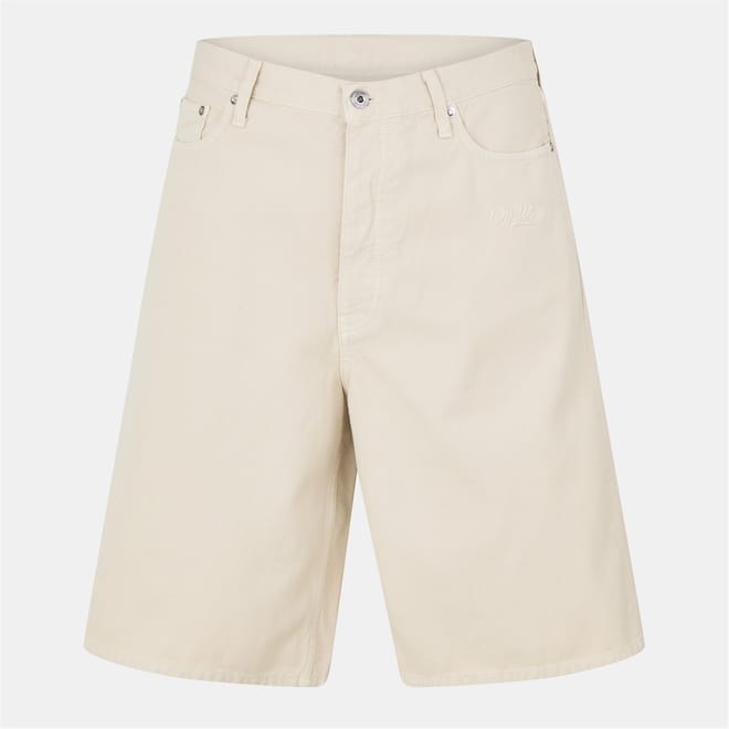 Canvas Utility Denim Bermuda Shorts