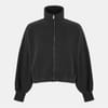 Relaxed Fit Funnel Neck Long Sleeve Sweatshirt