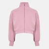 Cropped Relaxed Fit Funnel Neck Sweatshirt