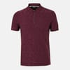 Regular Fit Half Zipper  Short Sleeve Shirt
