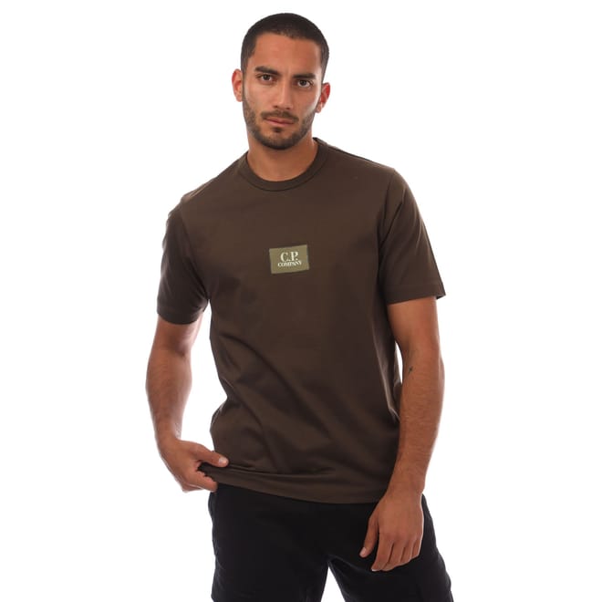 Mercerized Jersey Twisted Small Logo T-Shirt