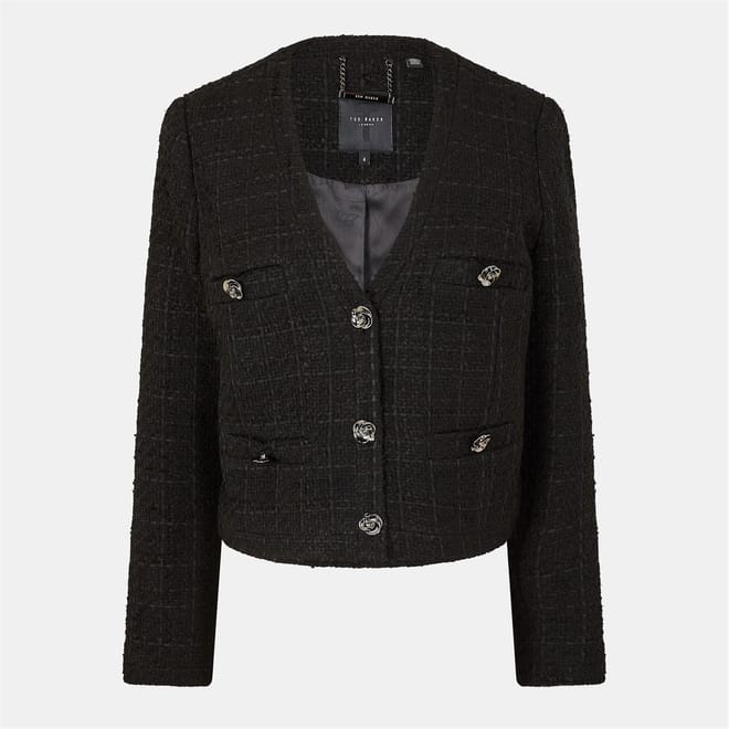 Solid Patterned Hybrid Jacket